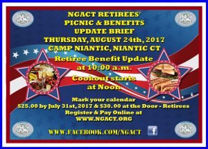 NGACT RETIREE & FULL TIME STAFF PICNIC @ Camp Niantic